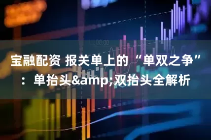 宝融配资 报关单上的 “单双之争”：单抬头&双抬头全解析